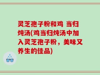 灵芝孢子粉和鸡 当归炖汤(鸡当归炖汤中加入灵芝孢子粉，美味又养生的佳品)