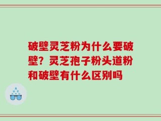 破壁灵芝粉为什么要破壁？灵芝孢子粉头道粉和破壁有什么区别吗