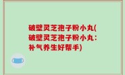 破壁灵芝孢子粉小丸(破壁灵芝孢子粉小丸：补气养生好帮手)