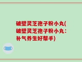 破壁灵芝孢子粉小丸(破壁灵芝孢子粉小丸：补气养生好帮手)