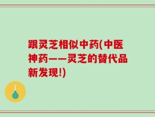 跟灵芝相似中药(中医神药——灵芝的替代品新发现!)