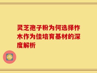 灵芝孢子粉为何选择柞木作为佳培育基材的深度解析