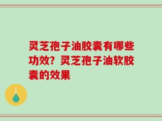 灵芝孢子油胶囊有哪些功效？灵芝孢子油软胶囊的效果