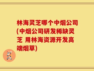 林海灵芝哪个中烟公司(中烟公司研发稀缺灵芝 用林海资源开发高端烟草)
