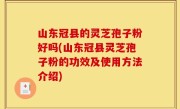 山东冠县的灵芝孢子粉好吗(山东冠县灵芝孢子粉的功效及使用方法介绍)