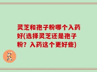 灵芝和孢子粉哪个入药好(选择灵芝还是孢子粉？入药这个更好些)