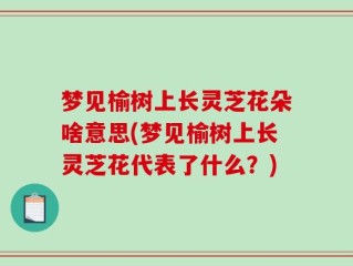 梦见榆树上长灵芝花朵啥意思(梦见榆树上长灵芝花代表了什么？)