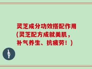 灵芝成分功效搭配作用(灵芝配方成就美肌，补气养生、抗疲劳！)