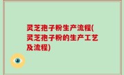 灵芝孢子粉生产流程(灵芝孢子粉的生产工艺及流程)