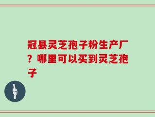 冠县灵芝孢子粉生产厂？哪里可以买到灵芝孢子