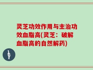 灵芝功效作用与主治功效血脂高(灵芝：破解血脂高的自然解药)