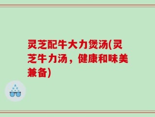 灵芝配牛大力煲汤(灵芝牛力汤，健康和味美兼备)