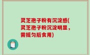 灵芝孢子粉有沉淀感(灵芝孢子粉沉淀明显，需摇匀后食用)
