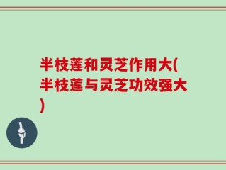 半枝莲和灵芝作用大(半枝莲与灵芝功效强大)