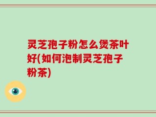 灵芝孢子粉怎么煲茶叶好(如何泡制灵芝孢子粉茶)