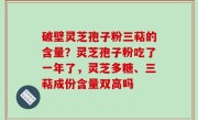 破壁灵芝孢子粉三萜的含量？灵芝孢子粉吃了一年了，灵芝多糖、三萜成份含量双高吗