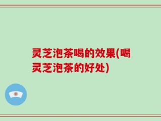 灵芝泡茶喝的效果(喝灵芝泡茶的好处)