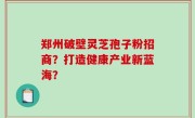 郑州破壁灵芝孢子粉招商？打造健康产业新蓝海？