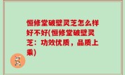 恒修堂破壁灵芝怎么样好不好(恒修堂破壁灵芝：功效优质，品质上乘)