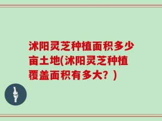 沭阳灵芝种植面积多少亩土地(沭阳灵芝种植覆盖面积有多大？)