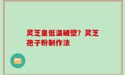 灵芝皇低温破壁？灵芝孢子粉制作法