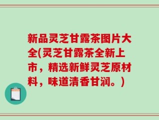 新品灵芝甘露茶图片大全(灵芝甘露茶全新上市，精选新鲜灵芝原材料，味道清香甘润。)