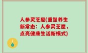 人参灵芝屋(重塑养生新常态：人参灵芝屋，点亮健康生活新模式)