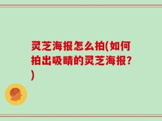 灵芝海报怎么拍(如何拍出吸睛的灵芝海报？)