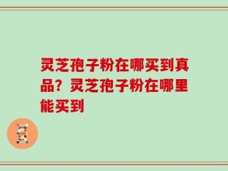 灵芝孢子粉在哪买到真品？灵芝孢子粉在哪里能买到