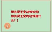 绿谷灵芝宝功效如何(绿谷灵芝宝的功效是什么？)