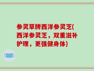 参灵草牌西洋参灵芝(西洋参灵芝，双重滋补护理，更强健身体)
