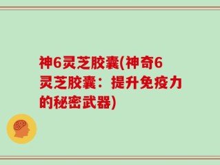 神6灵芝胶囊(神奇6灵芝胶囊：提升免疫力的秘密武器)