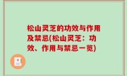 松山灵芝的功效与作用及禁忌(松山灵芝：功效、作用与禁忌一览)