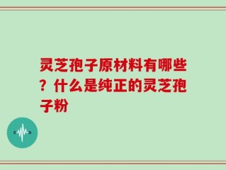 灵芝孢子原材料有哪些？什么是纯正的灵芝孢子粉