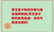 灵芝孢子粉的作用与用途视频教程(灵芝孢子粉的应用指南：功效与用途全解析)