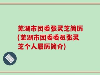 芜湖市团委张灵芝简历(芜湖市团委委员张灵芝个人履历简介)