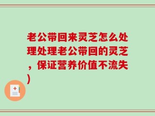老公带回来灵芝怎么处理处理老公带回的灵芝，保证营养价值不流失)