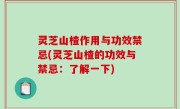 灵芝山楂作用与功效禁忌(灵芝山楂的功效与禁忌：了解一下)