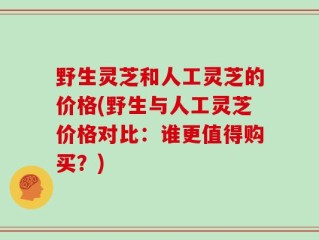 野生灵芝和人工灵芝的价格(野生与人工灵芝价格对比：谁更值得购买？)