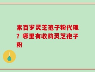 素百岁灵芝孢子粉代理？哪里有收购灵芝孢子粉