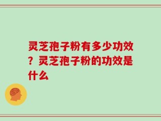 灵芝孢子粉有多少功效？灵芝孢子粉的功效是什么