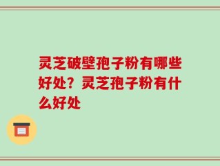 灵芝破壁孢子粉有哪些好处？灵芝孢子粉有什么好处