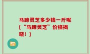 马蹄灵芝多少钱一斤呢(“马蹄灵芝”价格揭晓！)
