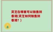 灵芝在哪里可以销售到香港(灵芝如何销售到香港？)