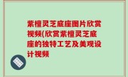 紫檀灵芝底座图片欣赏视频(欣赏紫檀灵芝底座的独特工艺及美观设计视频