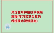 灵芝金耳种植技术视频教程(学习灵芝金耳的种植技术视频指南)
