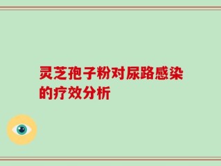 灵芝孢子粉对尿路感染的疗效分析