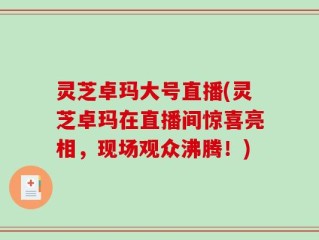 灵芝卓玛大号直播(灵芝卓玛在直播间惊喜亮相，现场观众沸腾！)
