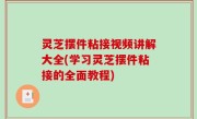 灵芝摆件粘接视频讲解大全(学习灵芝摆件粘接的全面教程)