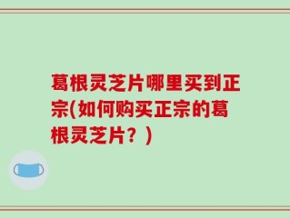 葛根灵芝片哪里买到正宗(如何购买正宗的葛根灵芝片？)